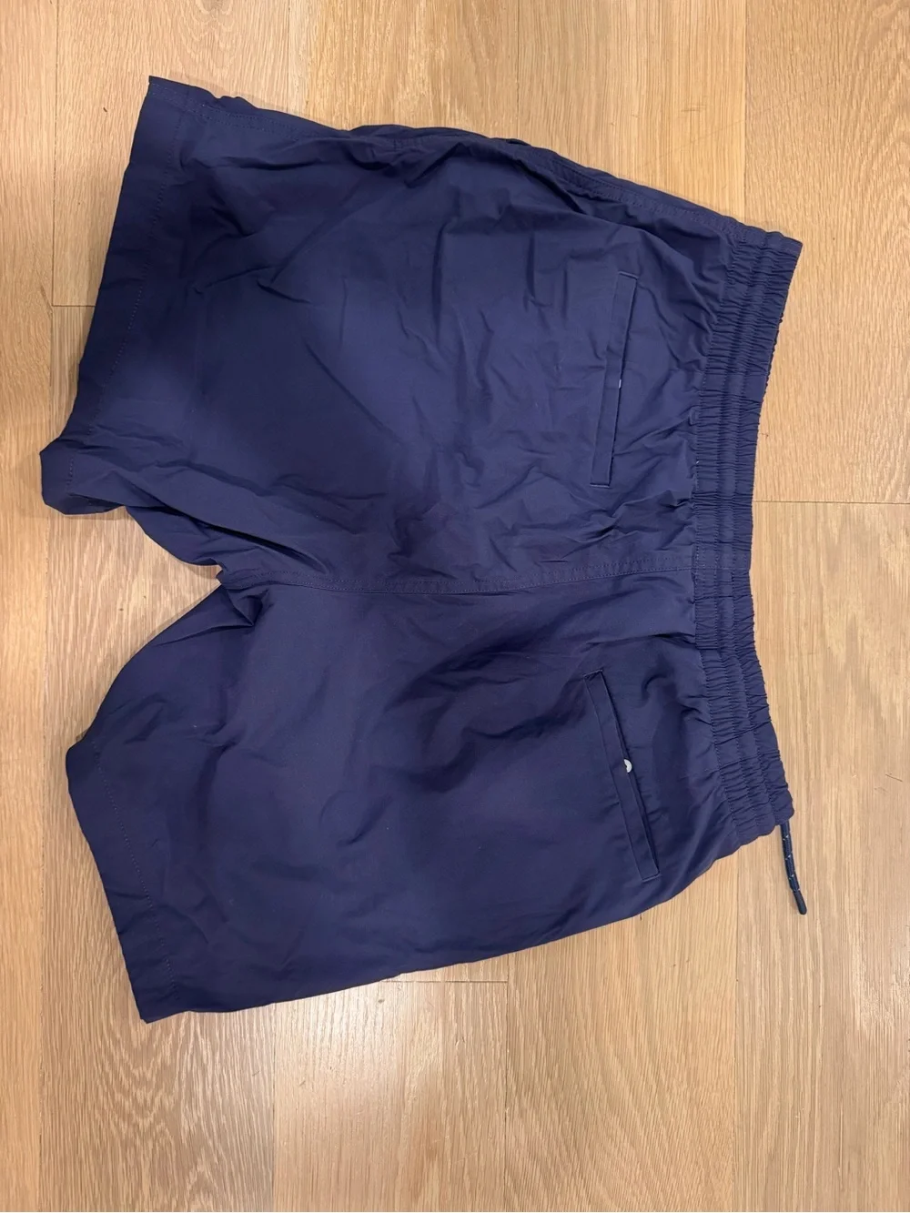 J.Crew Men's Large Navy Blue Drawstring Performance Shorts / Swim Trunks